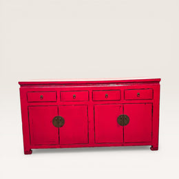 Grand buffet chinois en orme recyclé