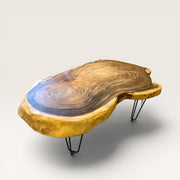 Table Basse en Bois Suar - Plateau Naturel  6cm