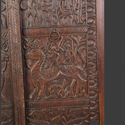 Antique carved solid wood cabinet