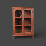 Antiker Vitrinenschrank aus Teakholz