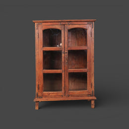 Antiker Vitrinenschrank aus Teakholz