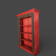 Étagère, bibliothèque ancienne en teck sculpté