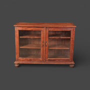 Antikes Sideboard aus Teakholz – Glastüren und gedrechselte Füße