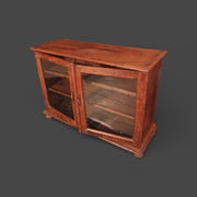 Antikes Sideboard aus Teakholz – Glastüren und gedrechselte Füße