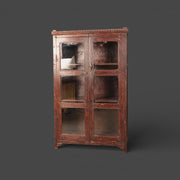Antiker Vitrinenschrank III aus Teakholz