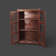 Antiker Vitrinenschrank III aus Teakholz