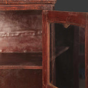 Antiker Vitrinenschrank III aus Teakholz