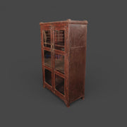 Antiker Vitrinenschrank III aus Teakholz