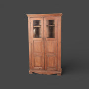 Old teak display cabinet - Glass doors