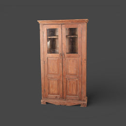 Old teak display cabinet - Glass doors