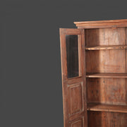 Old teak display cabinet - Glass doors