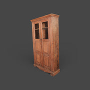 Old teak display cabinet - Glass doors