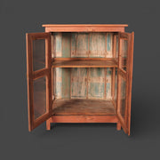 Small antique display case made of recycled wood