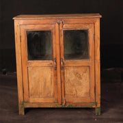 Kleine antike Vitrine aus recyceltem Holz