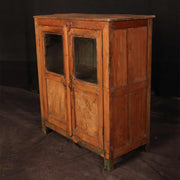 Kleine antike Vitrine aus recyceltem Holz