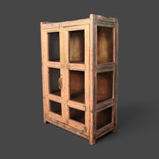 Small antique display case made of recycled wood