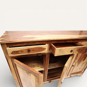 Buffet en Bois de Rose Sheesham - 3 Tiroirs 3 Portes