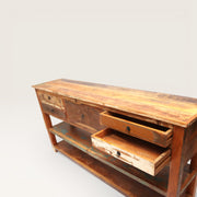 Grande Console en Bois Massif Recyclé - Meuble d'Entrée Élégant