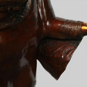 Bronze standing Buddha statue