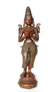 Bronzestatue Stehende Tara