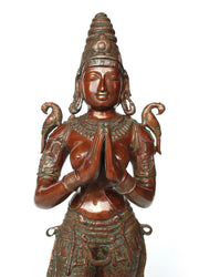Bronzestatue Stehende Tara
