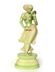 Bronzestatue „Frau mit Spiegel“