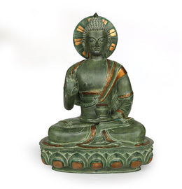 Green Bronze Buddha Statue 