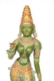 Bronze-Statue Tara mit Blume
