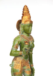 Bronze-Statue Tara mit Blume