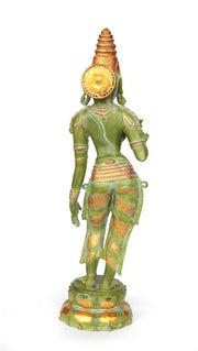 Bronze-Statue Tara mit Blume