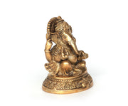 Sitzende Ganesh-Bronzestatue