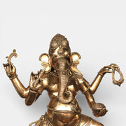 Large standing bronze statue of Ganesh and Mûshika