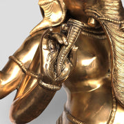 Large standing bronze statue of Ganesh and Mûshika