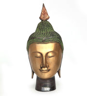Bronzestatue „Thailändischer Buddha-Kopf“