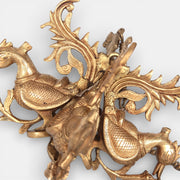 Bronzene Pfauenkette – Handgefertigte Wanddekoration