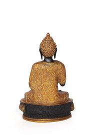 Black bronze Buddha statue 