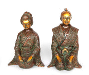 Indian Man Making Offering - Bronze