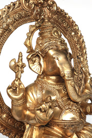 Seated Bronze Ganesha Statue
