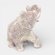 Elephant head up in Soapstone Varanasi