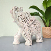 Elephant head up in Soapstone Varanasi