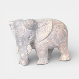 Varanasi Soapstone Elephant - solid