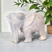 Elefant aus Speckstein aus Varanasi - massiv
