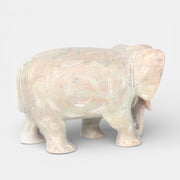 Elefant aus Speckstein aus Varanasi - massiv