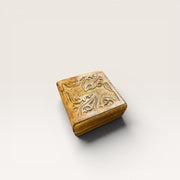 Brown Carved Wooden Box