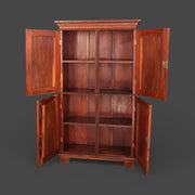 Kleiderschrank, 4-türig, aus 100 % original restauriertem Sheesham-Holz