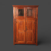 Original small cabinet - 4 doors with glass doors on top