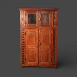 Original small cabinet - 4 doors with glass doors on top
