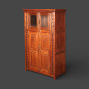 Original small cabinet - 4 doors with glass doors on top