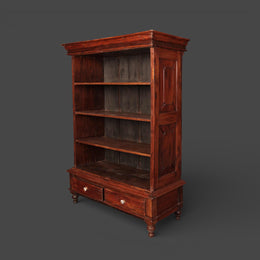 Bibliothèque originale avec deux tiroirs