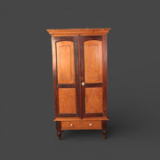 Armoire 2 portes avec tiroir - Bois bicolore original